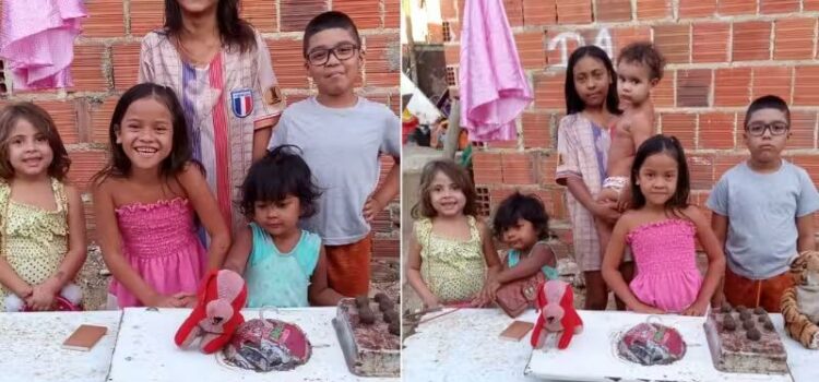 Internautas se mobilizam para ajudar menina que fez “bolo de areia” em aniversário no lixão