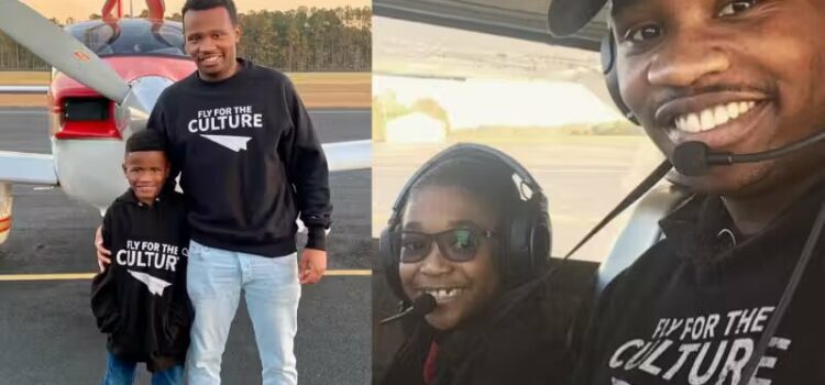 Piloto de avião ajuda estudantes pretos como ele a entrar na aviação