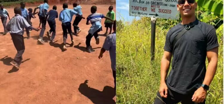 Brasileiro leva bola para escola carente na África e alunos têm reação incrível