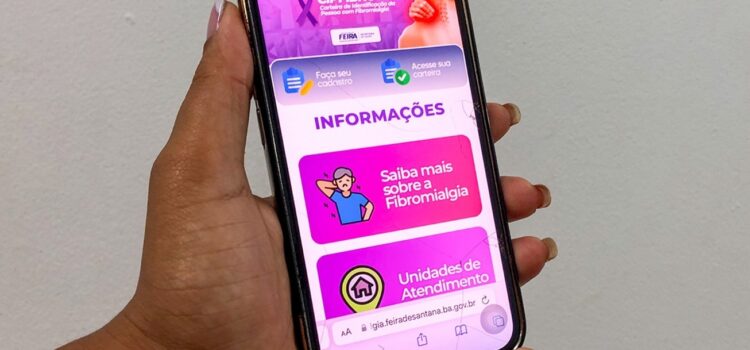 Feira já emitiu 305 carteiras virtuais para identificação de pessoas com fibromialgia