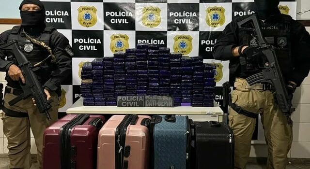 Polícia Civil apreende 100kg de drogas em ônibus intermunicipal em Guanambi; duas mulheres foram presas