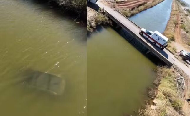 Herói vê mão para fora de rio e salva motorista de carro que afundou