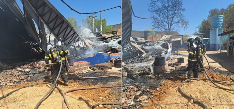 Homem morre após incêndio atingir fábrica de produtos químicos e velas na Bahia