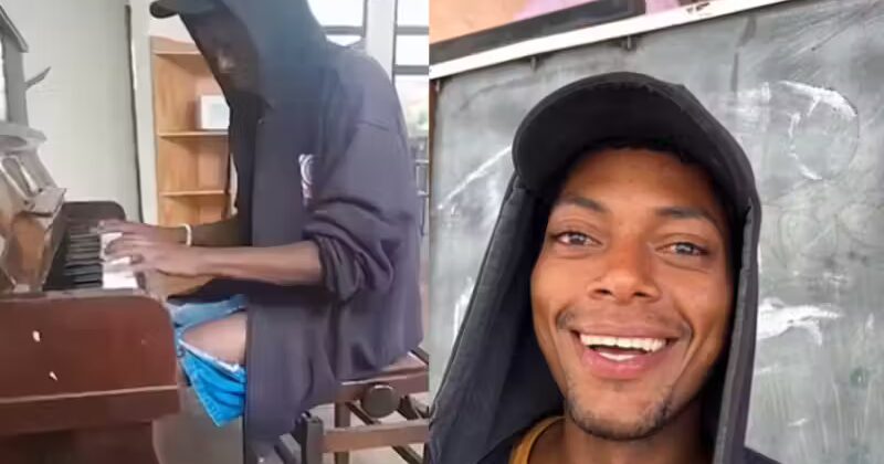 Jovem resgatado da Cracolândia toca piano e impressiona; talento retirado das drogas