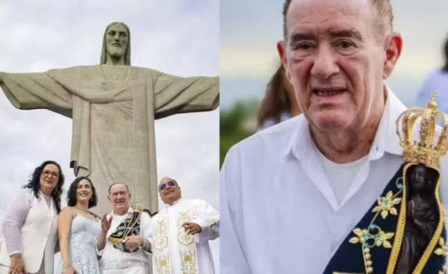 Renato Aragão faz 90 anos e comemora com missa no Cristo Redentor