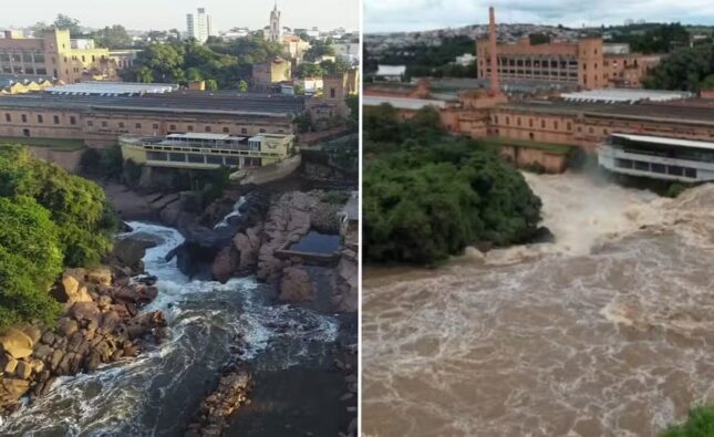 Volume do Rio Tietê está cinco vezes acima do considerado normal em Salto; FOTOS