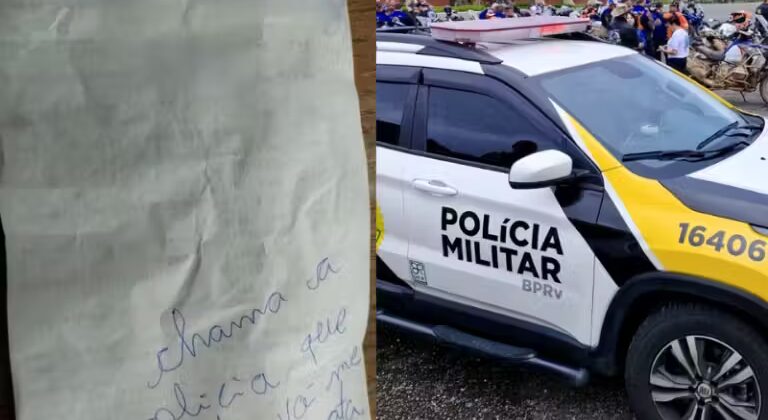 Mulher agredida deixa bilhete de socorro em mercado e funcionária age rápido; “chama a polícia”